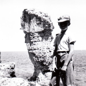 John Andrew Reaney (age 8), Flower Pot Island (Tobermoray, Ontario, August 1962)
